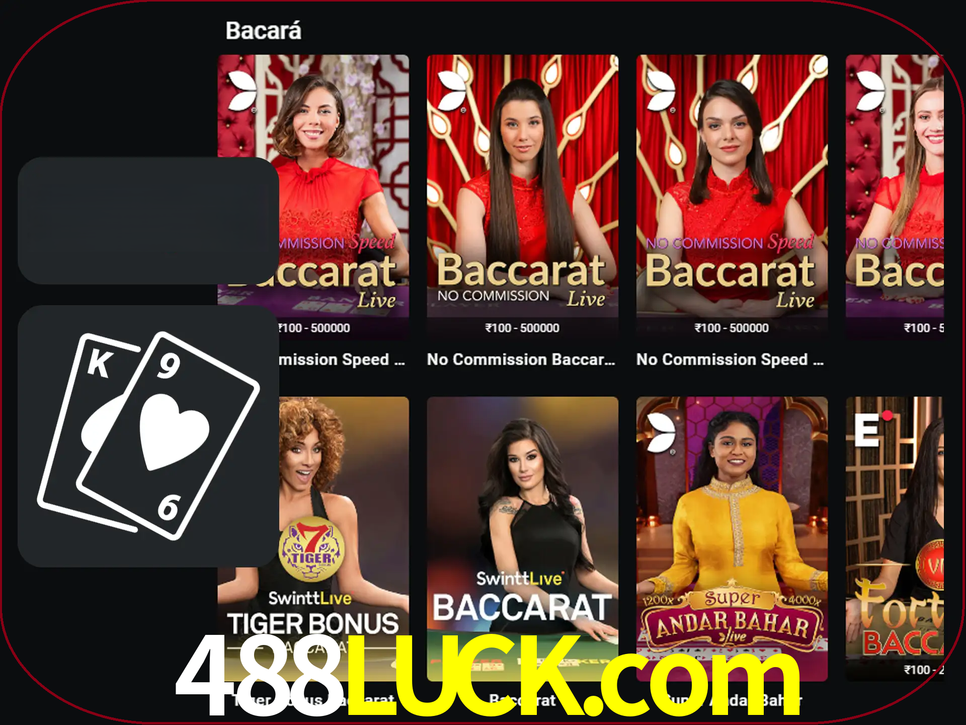 Ganhe muito dinheiro jogando jogos de bacará.