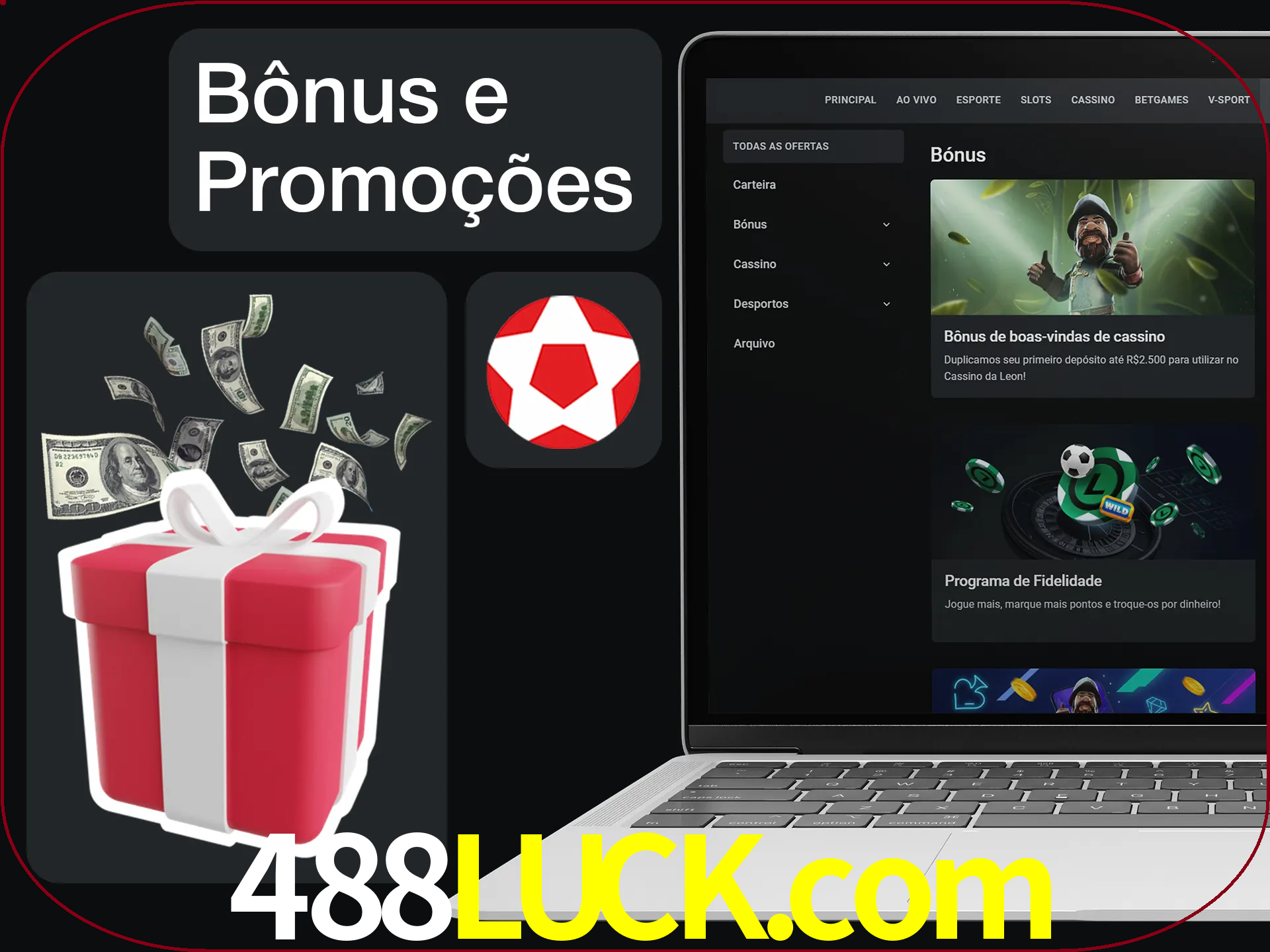 Verifique se há novos bônus e promoções.