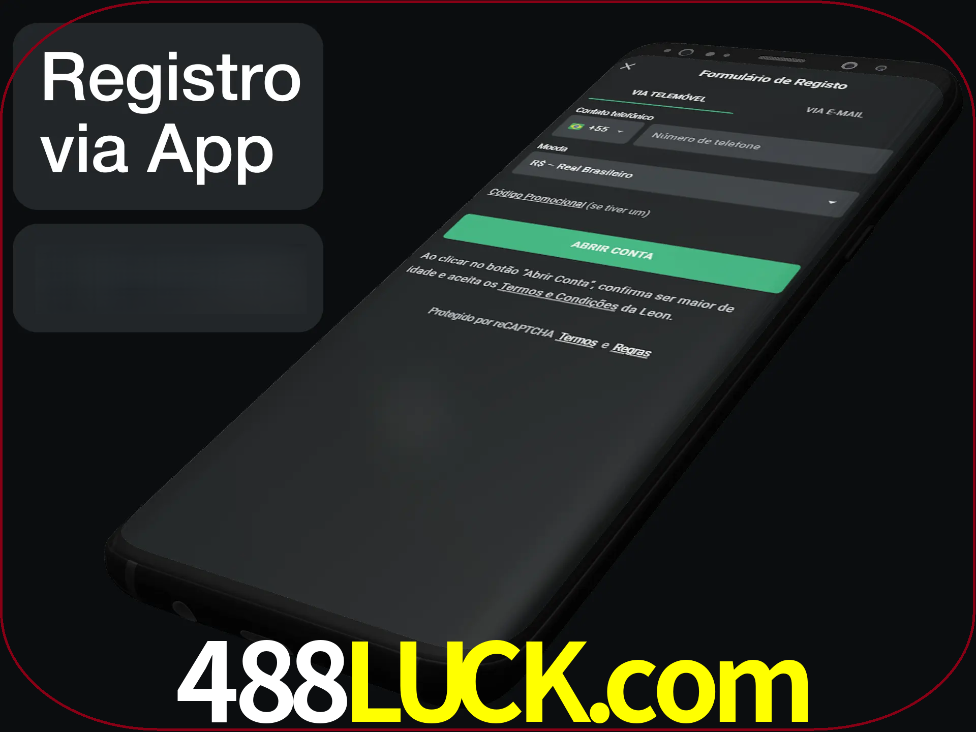 Registre-se quiclly em LeonBet usando o aplicativo.